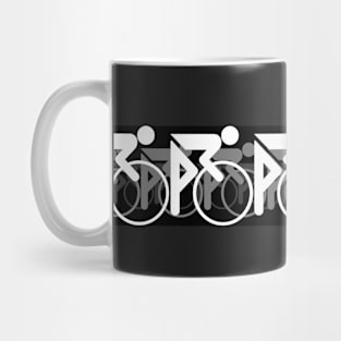 The Bicycle Race 2 White Repost Mug